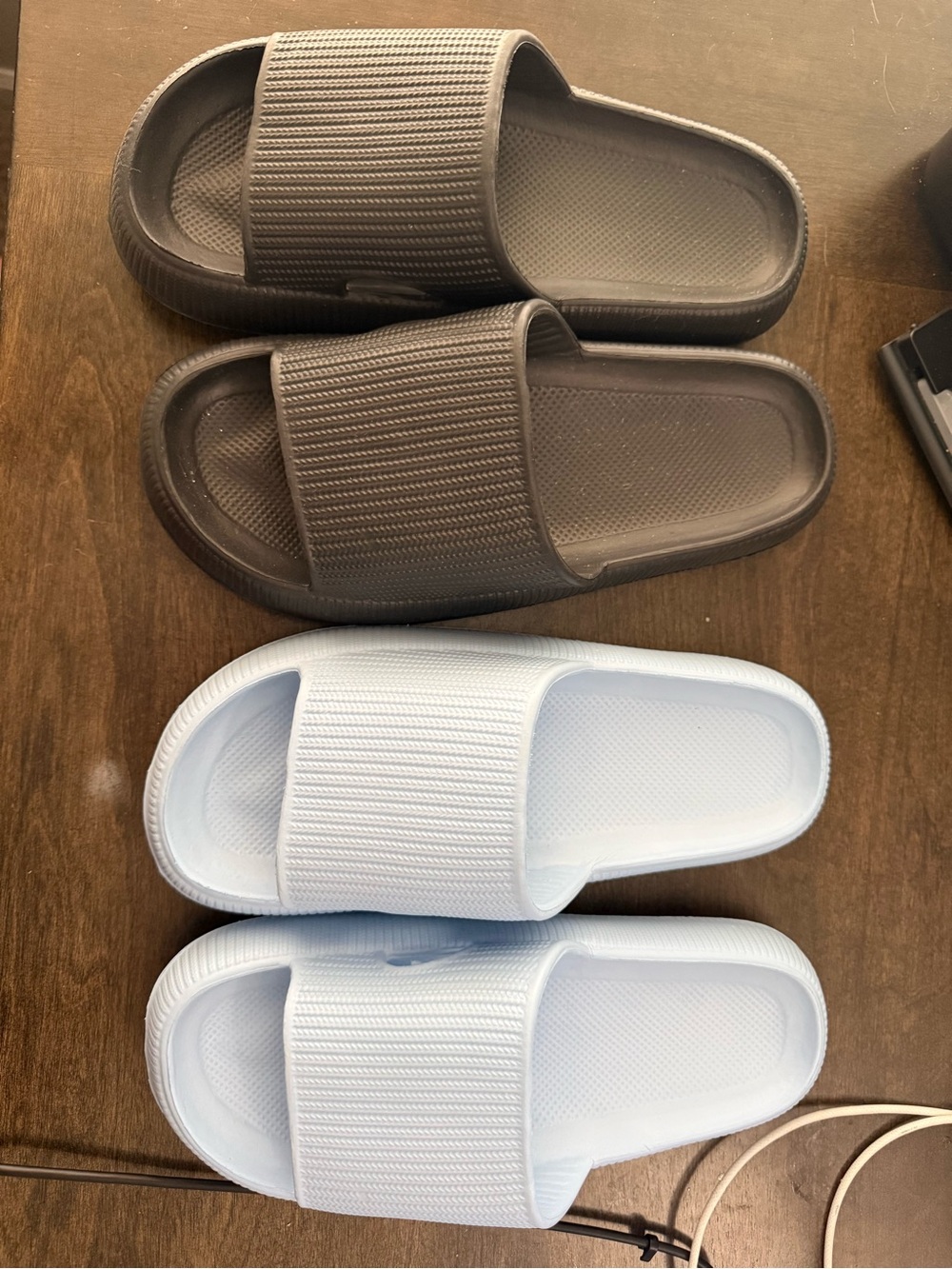 Cloud Casual Slide Sandals for Women - Black and Light Blue 2 for 25